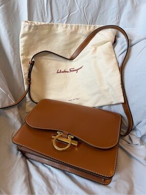 Salvatore Ferragamo Brown Joanne Shoulder Bag